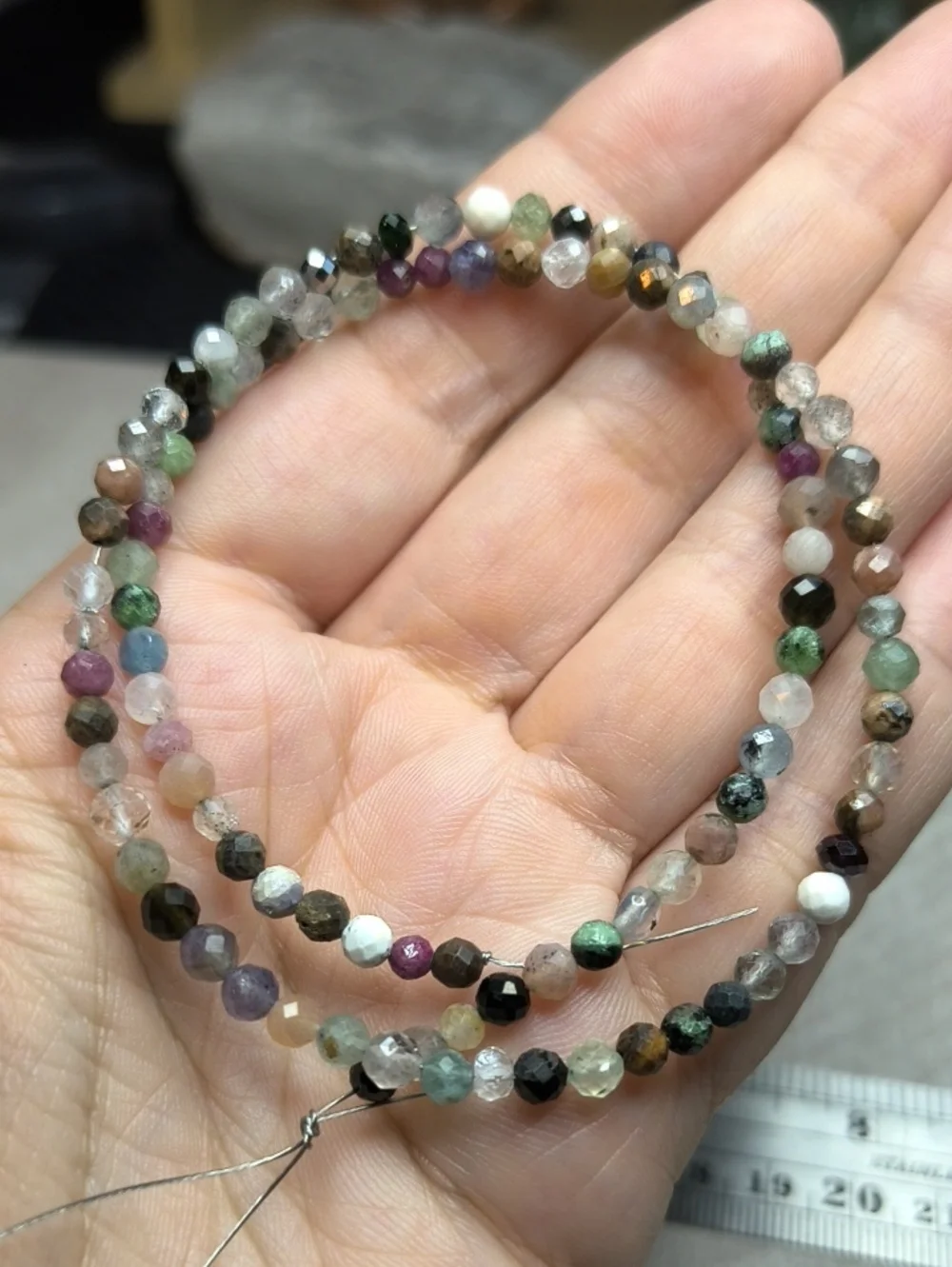 #8- 4mm Multi-Stone Faceted Bead 15inch Strand